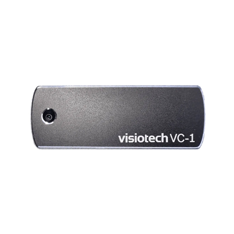 VC1 Pro body-worn badge camera for retail, healthcare and workplace safety on a white background